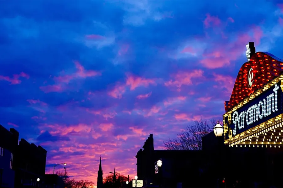 night sky in the city